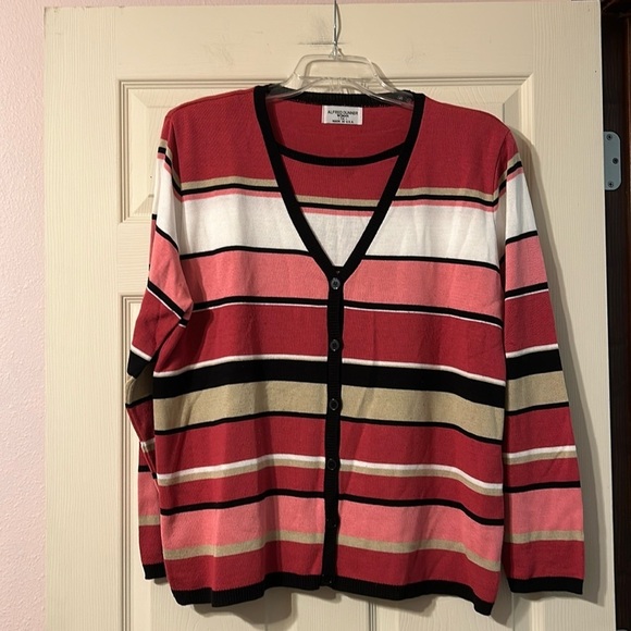 Vintage Alfred Dunner Stripe Sweater 1X - Picture 1 of 6
